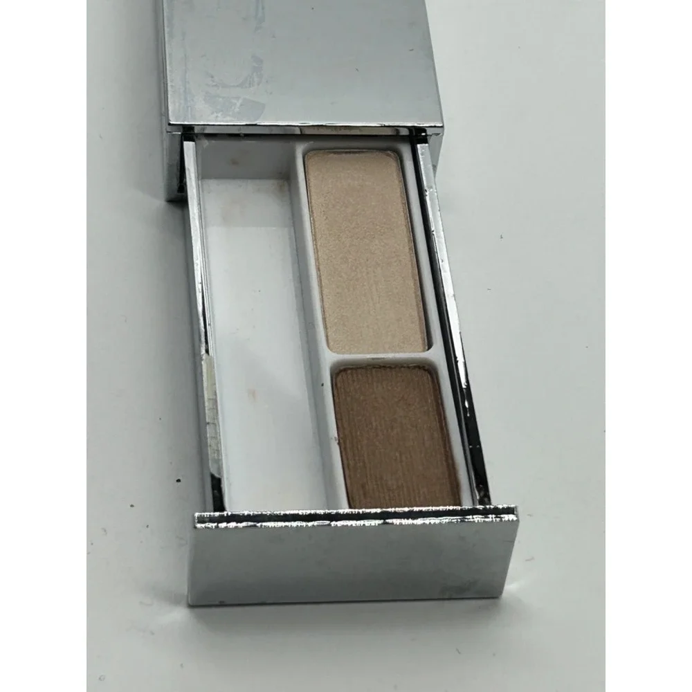 Vintage Clinique Pair‎ of Shades 36 Ivory Bisque / Bronze Satin Eye Shadow Duo
